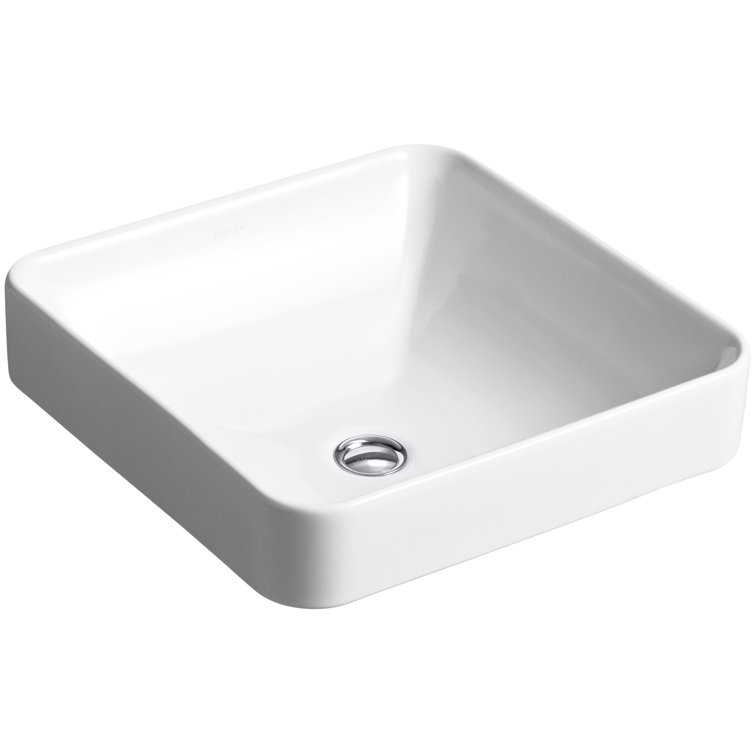 K26610,96,7 Kohler Vox Ceramic Square Vessel Bathroom Sink with